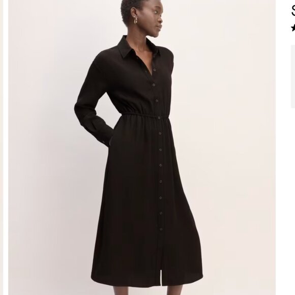 NWT Everlane The Mini Jacquard Stripe Shirt Dress L - Picture 1 of 6